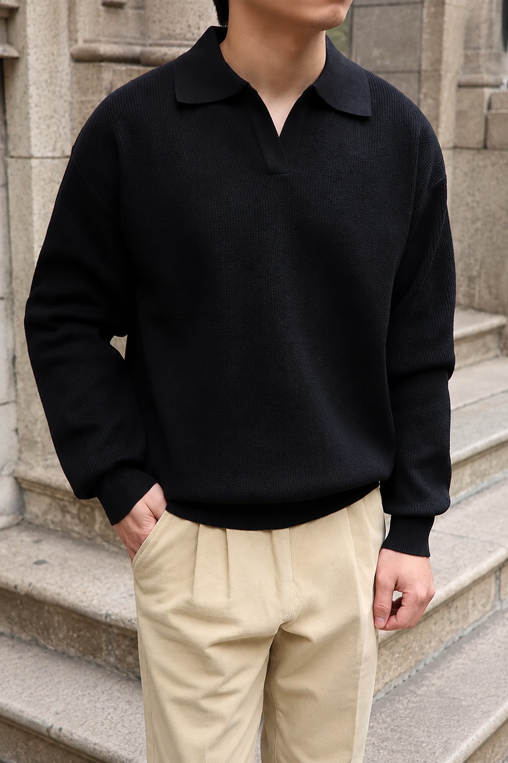 V-Neck Full Sleeves Polo