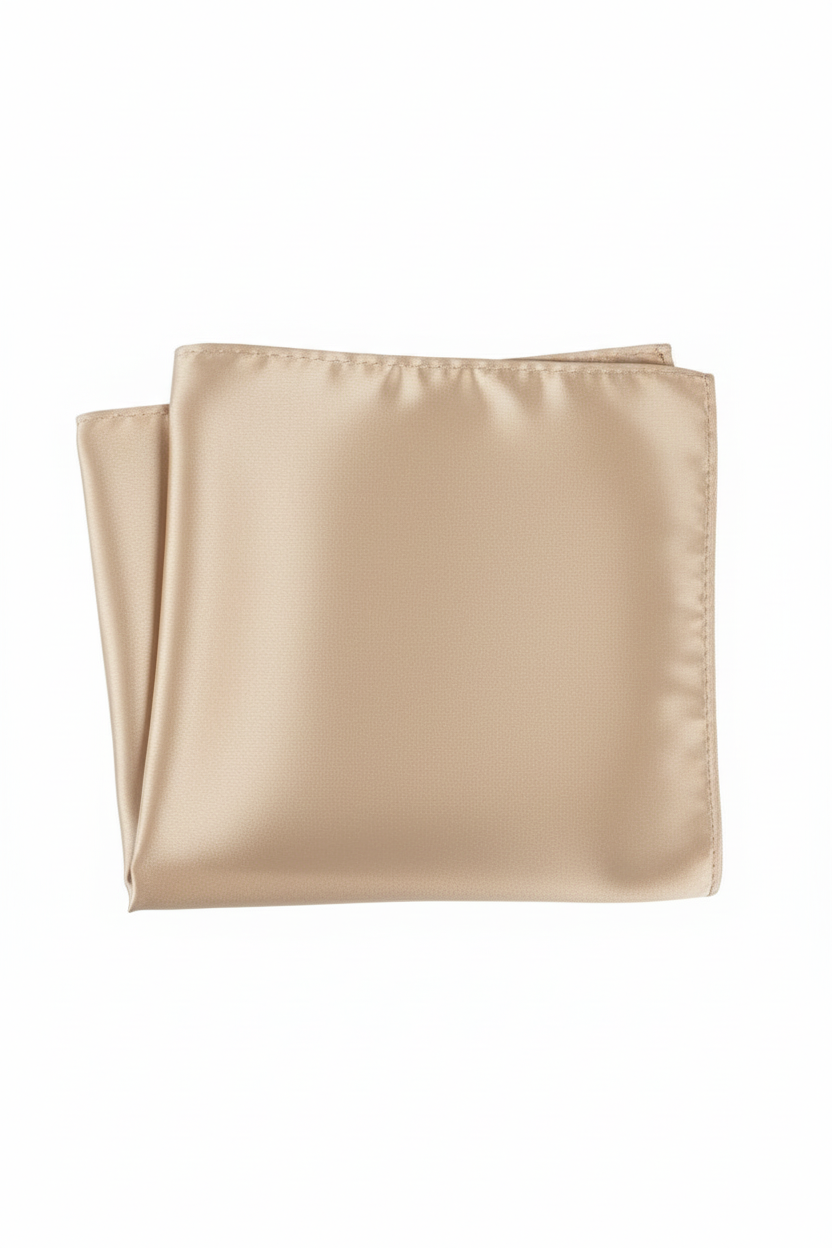 Beige Pocket Square Flat-lay