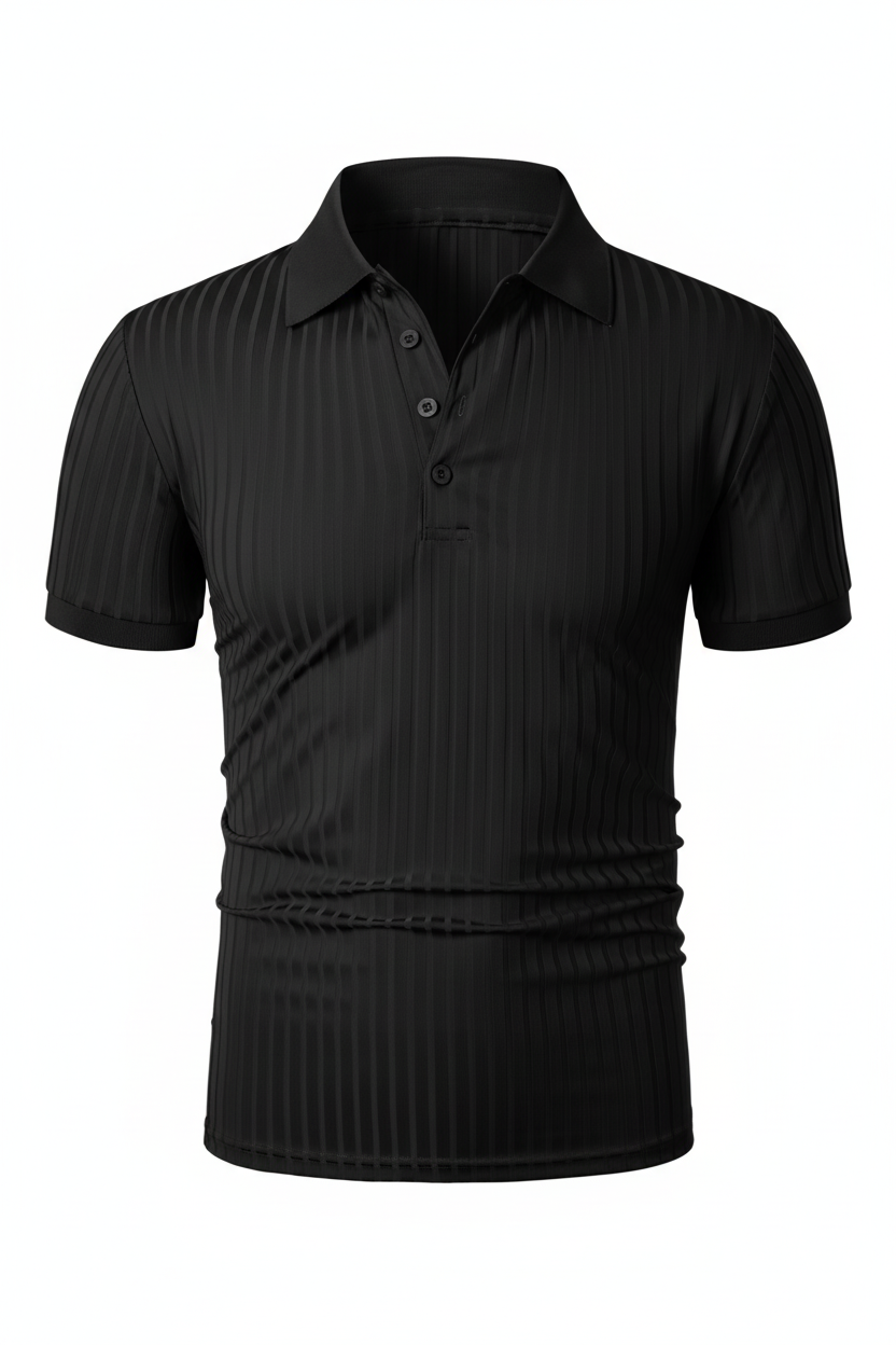 Knit Based Buttoned Polo