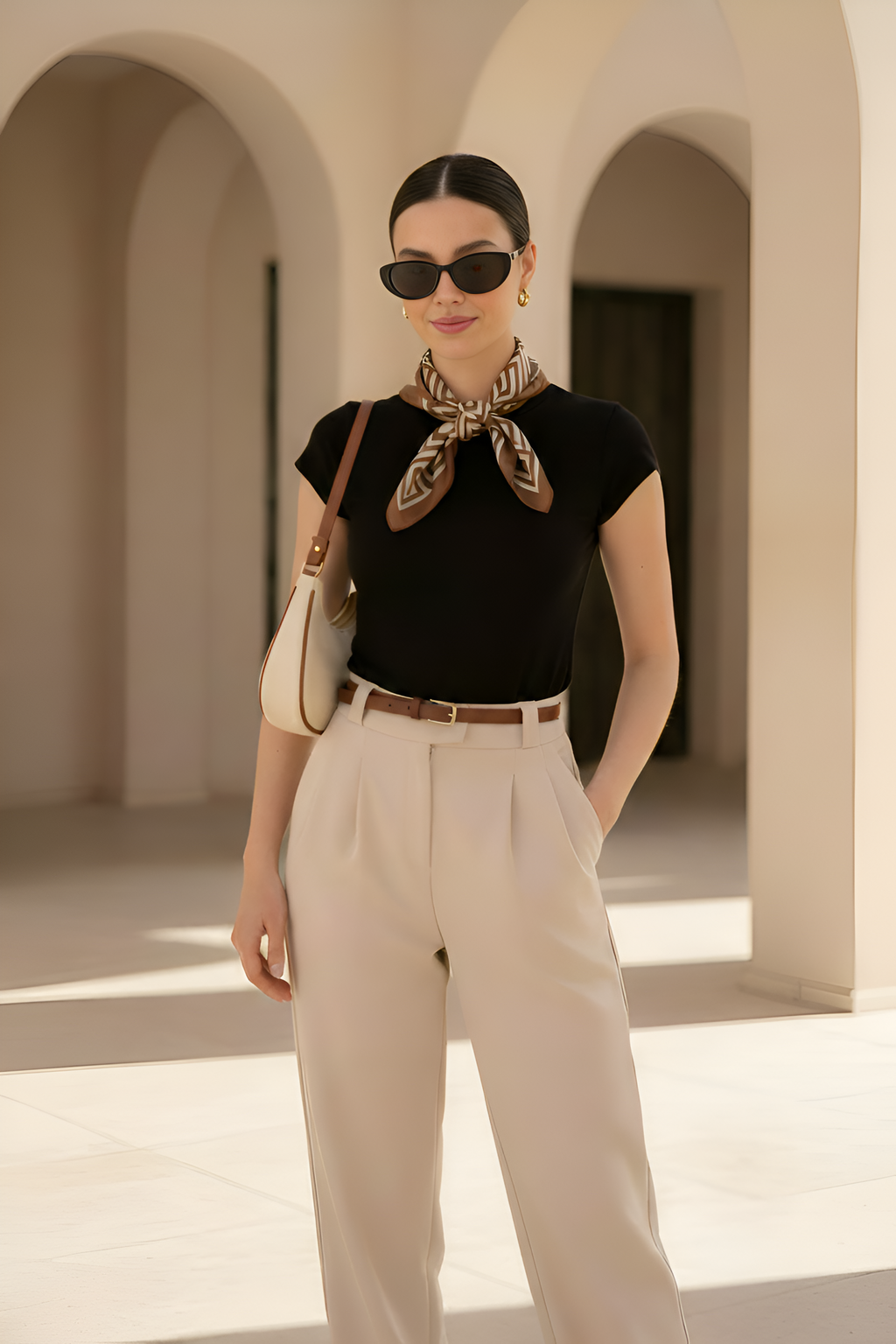 Noir Oval Frame Sunglasses