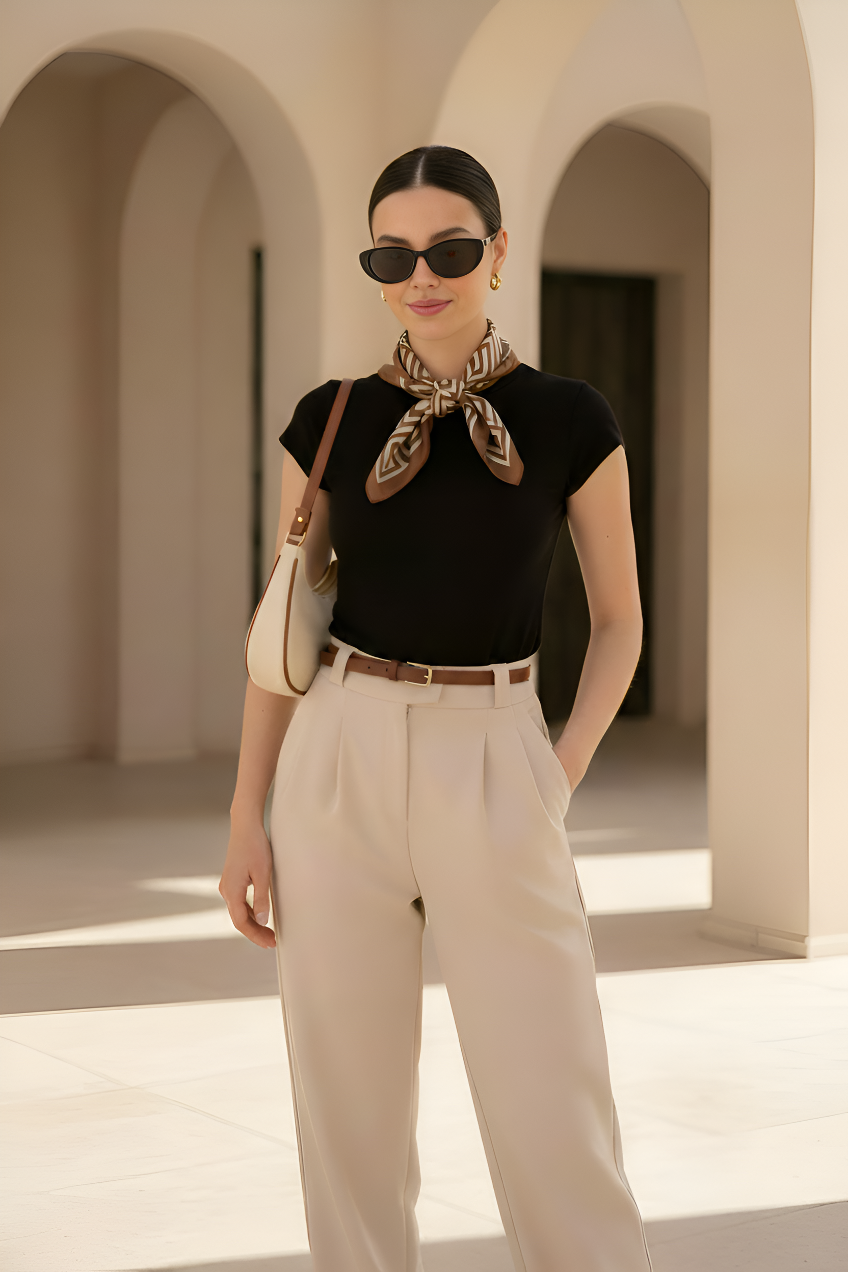 Noir Oval Frame Sunglasses