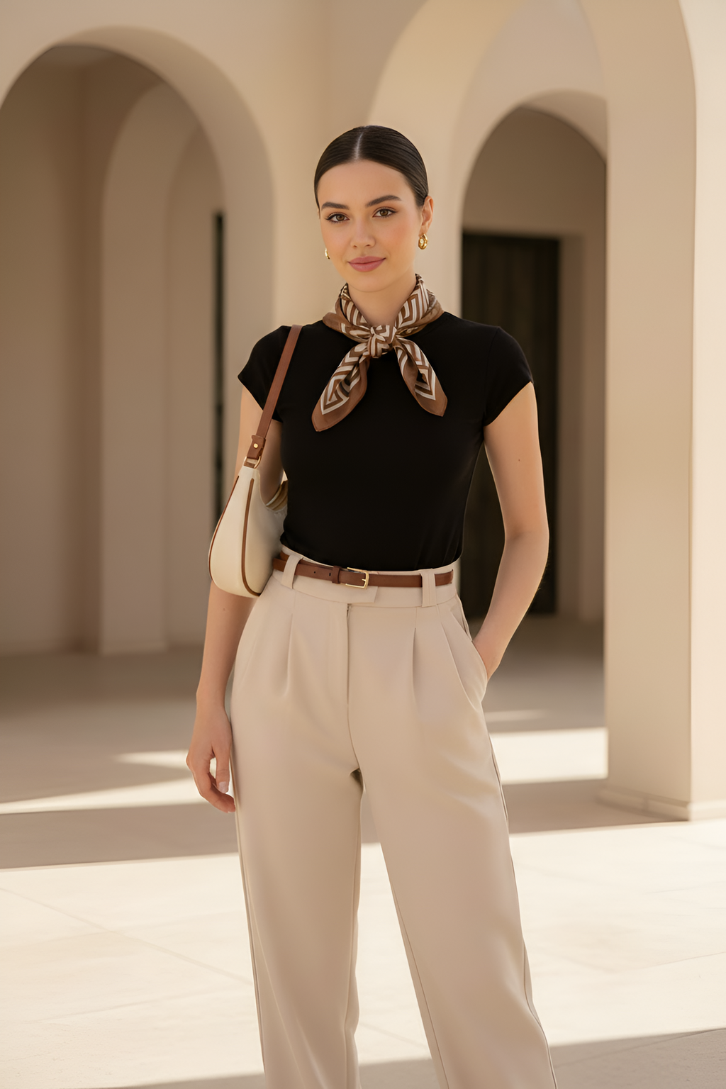 Two-Tone Shoulder Bag