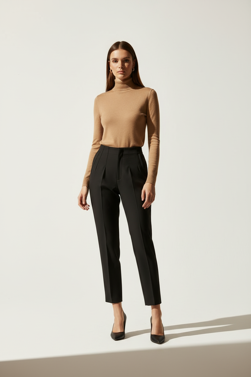 High Waist Straight Pants