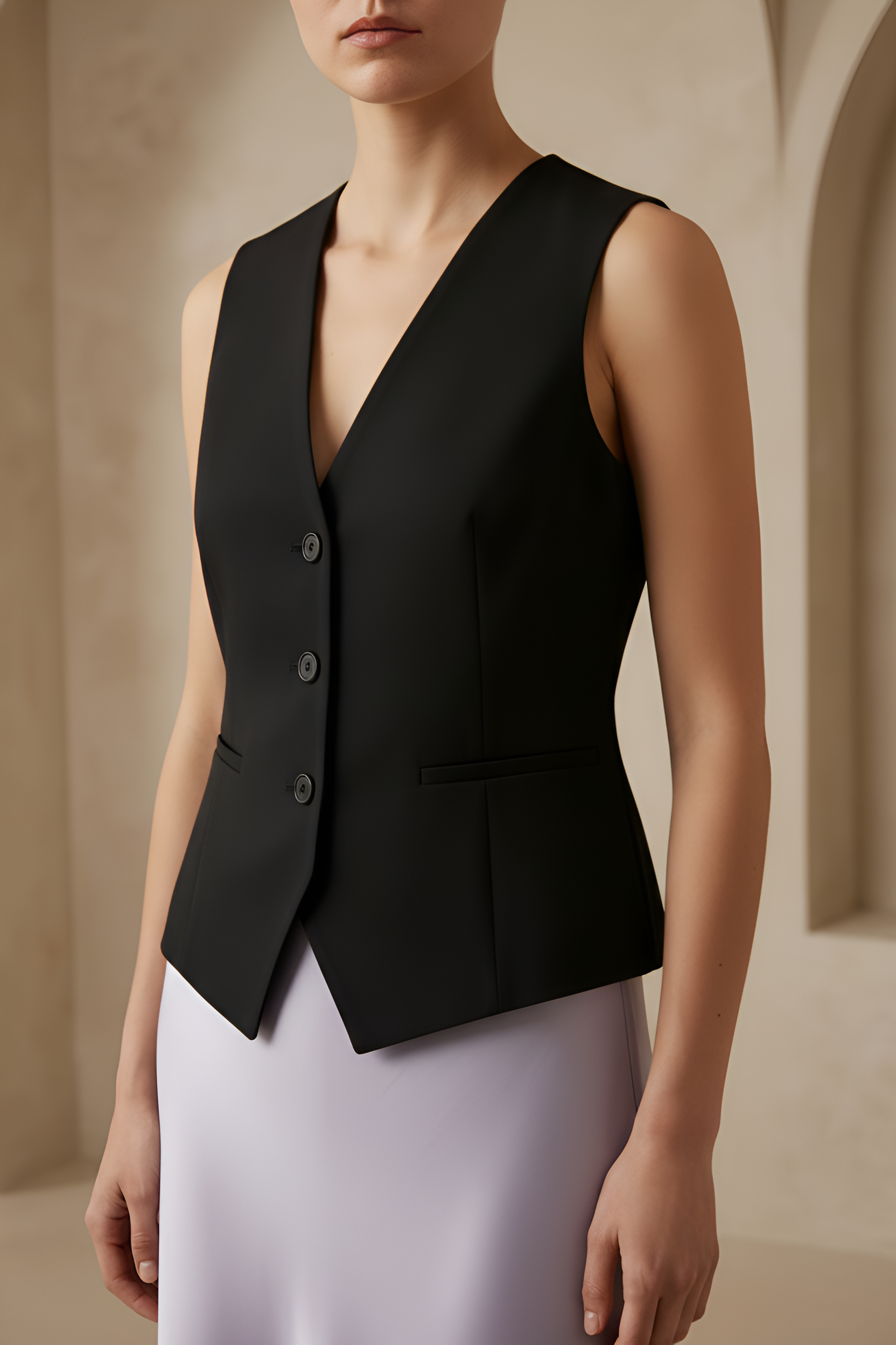 Tailored Sleeveless Waistcoat