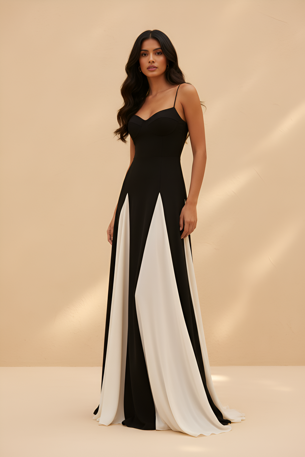 Two‑Tone Evening Gown