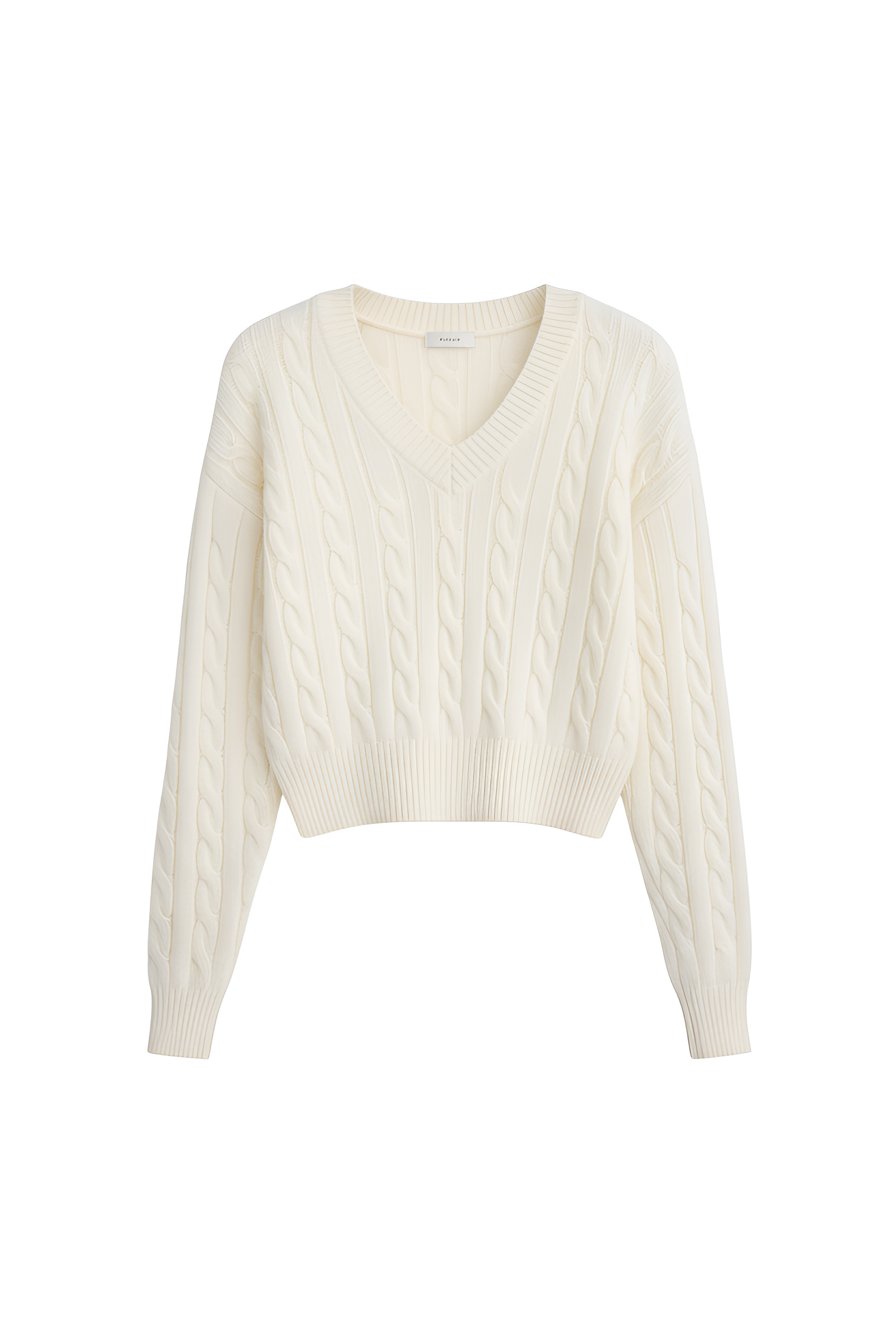 Regal Cable‑Knit V Sweater