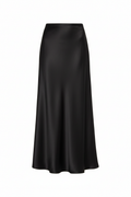 Flat Lay — Black Satin Skirt