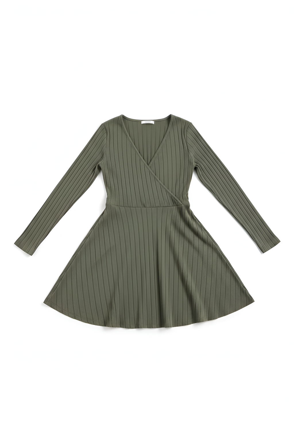 Ribbed Wrap Dress