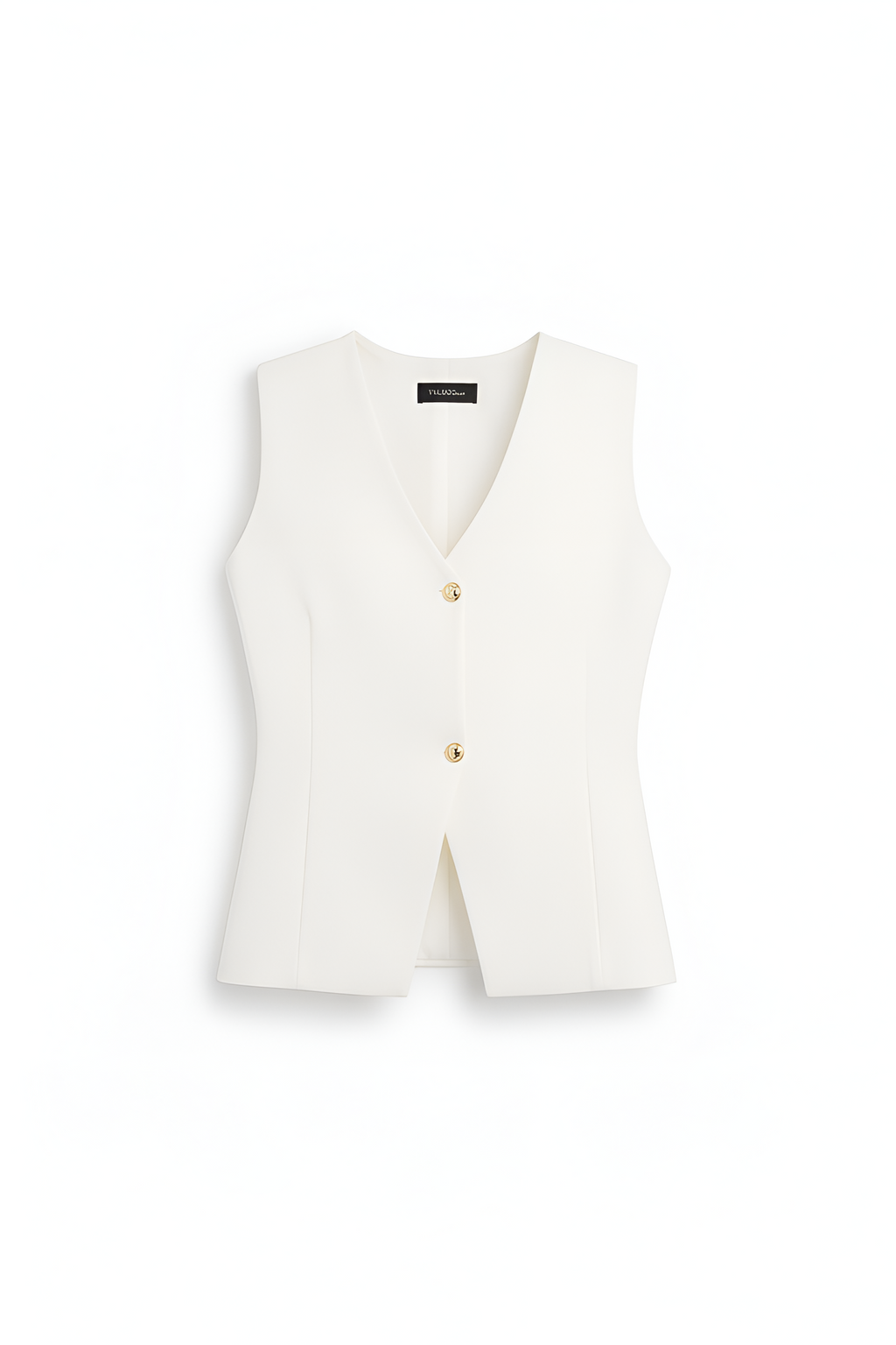 Savoy Minimalist White Vest