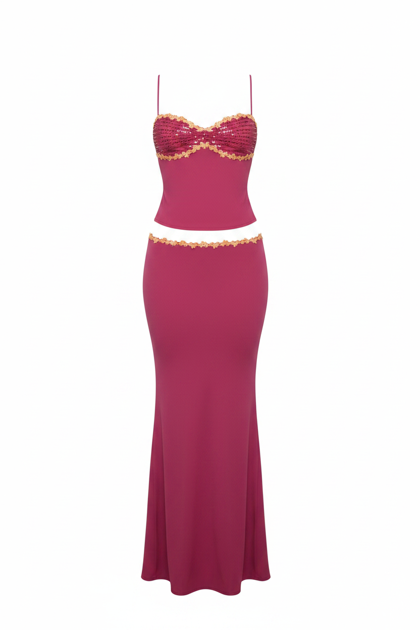 Refined Sequin Trim Co‑Ord