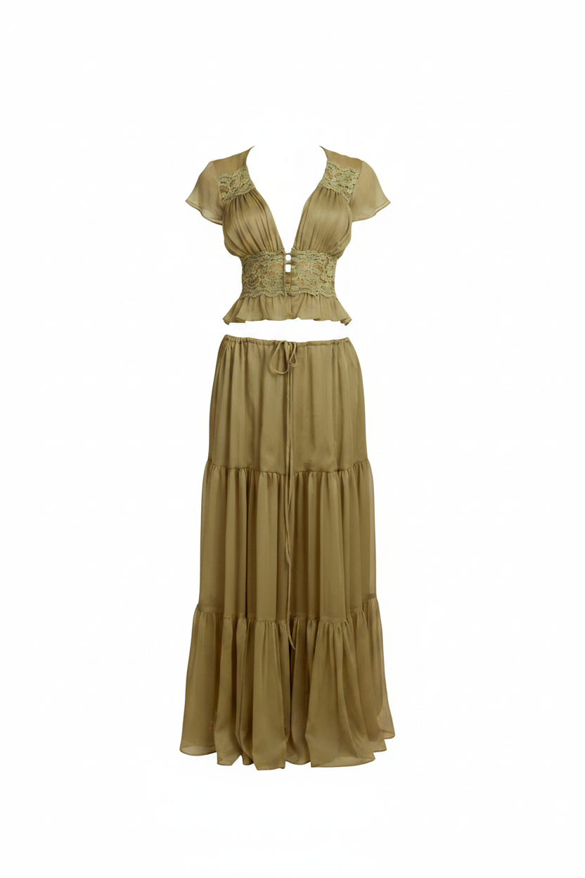 Soft‑Drape Lace Co‑Ord Set