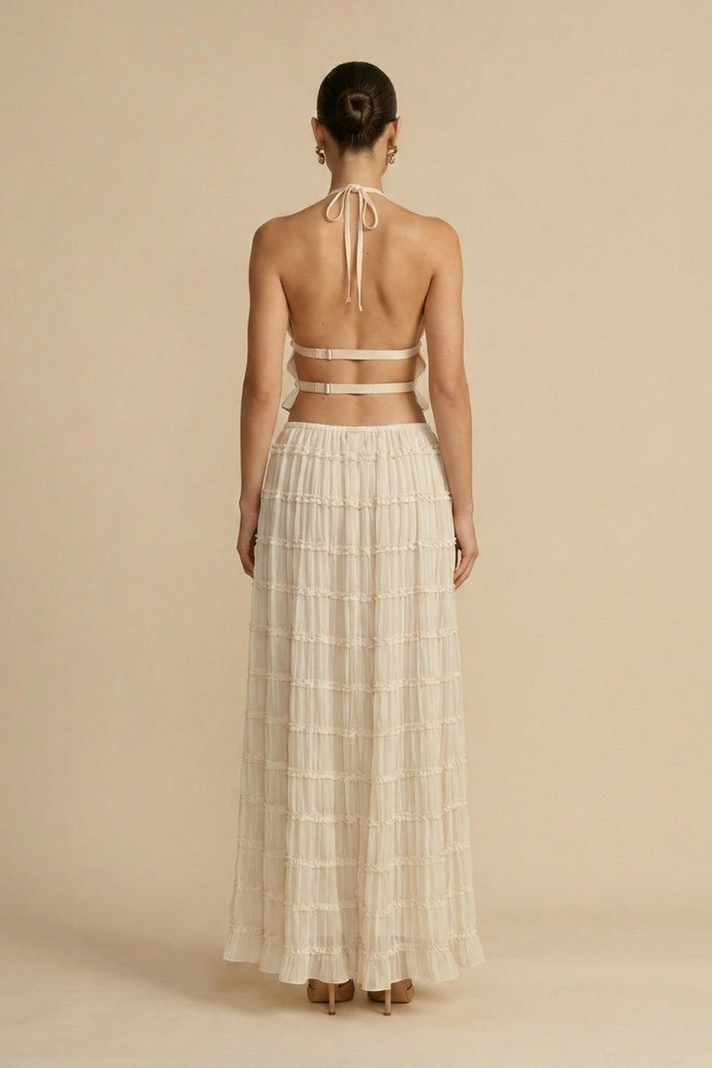 Soft‑Draped Halter Skirt Set