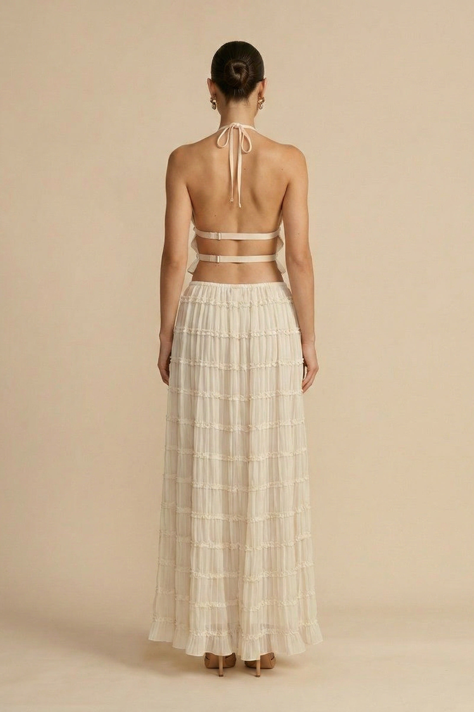 Soft‑Draped Halter Skirt Set