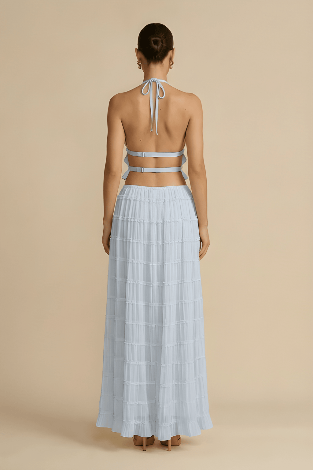 Soft‑Draped Halter Skirt Set