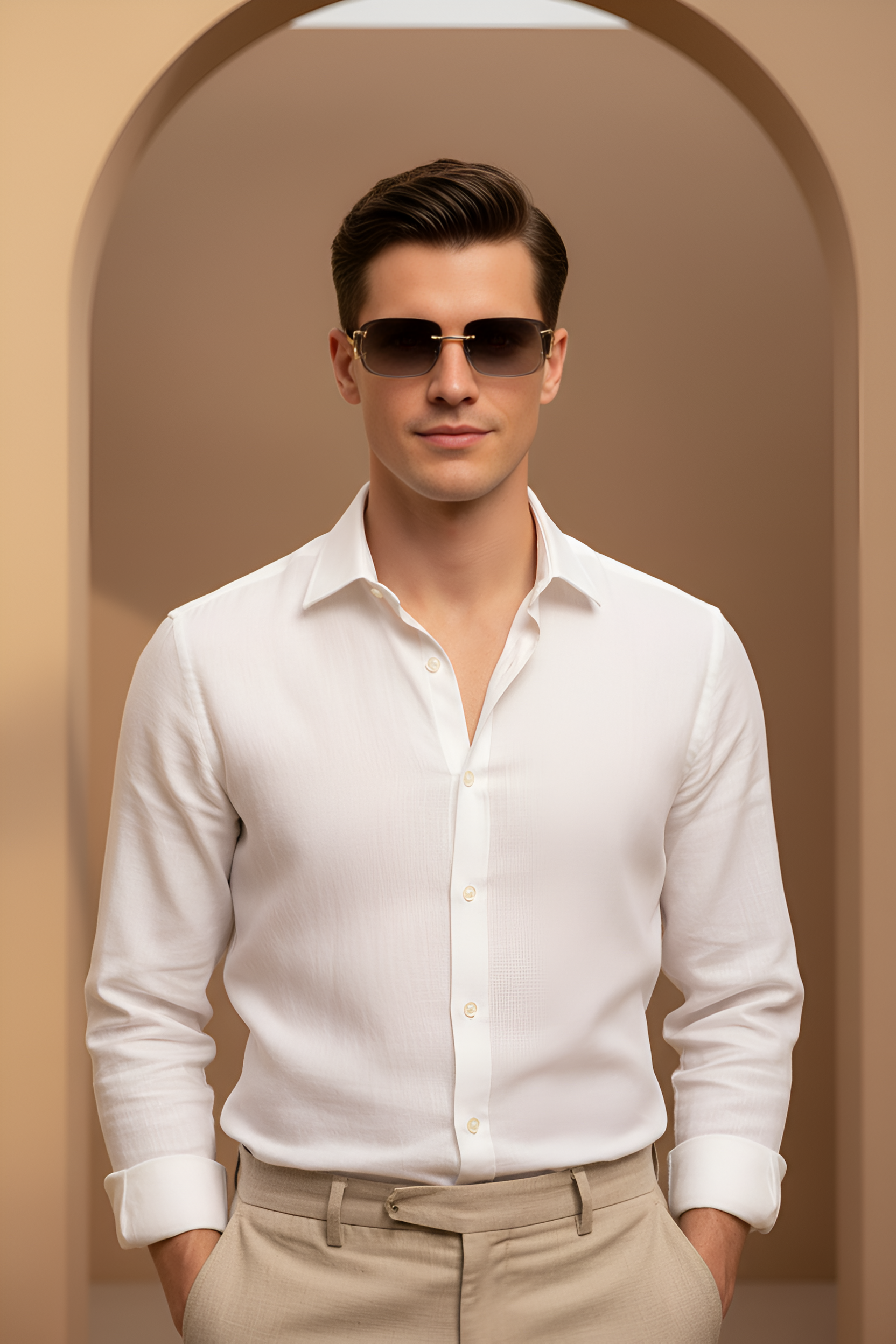 Oldmont Rimless Rectangle Shades