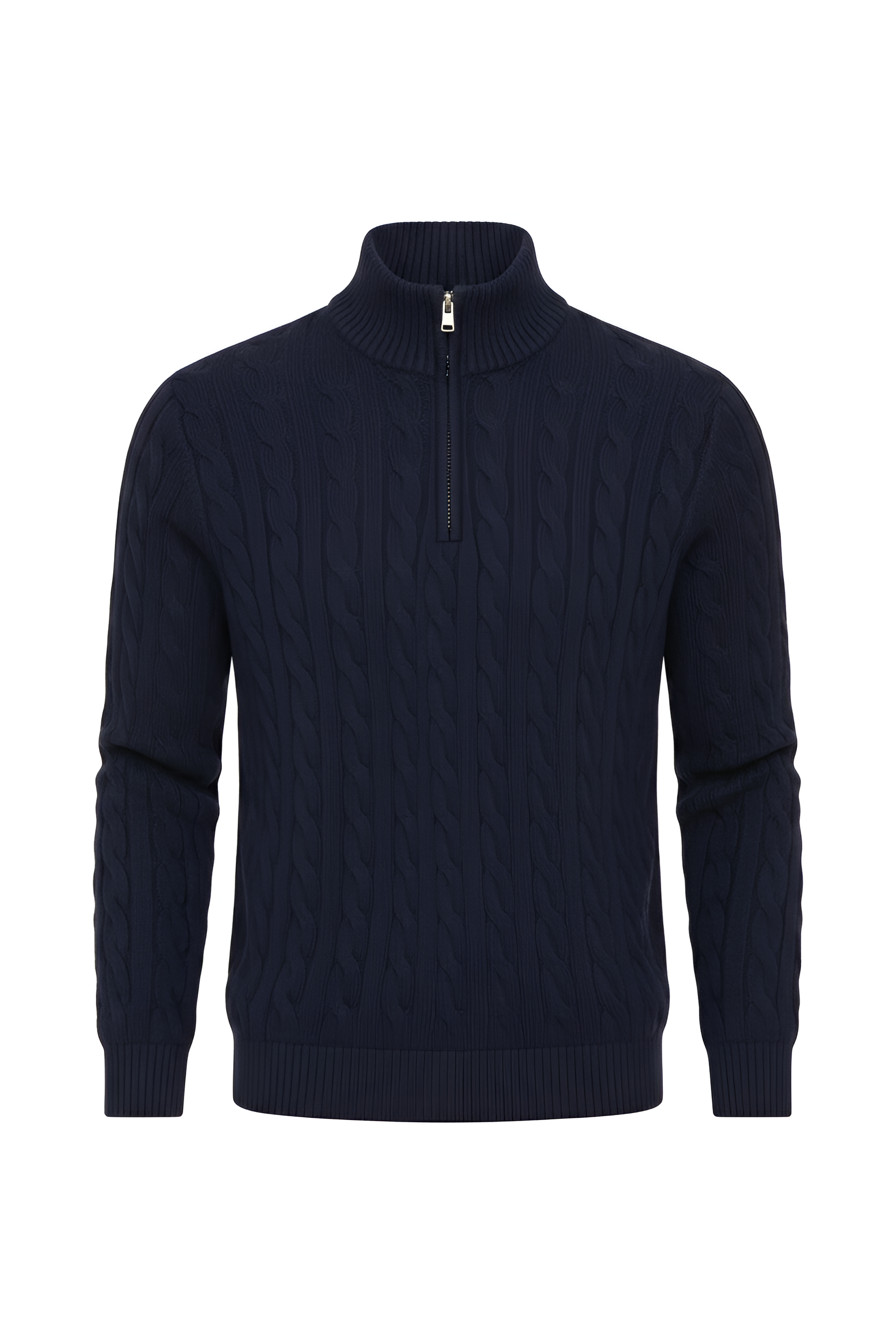Savoy Cable Knit Quarter‑Zip