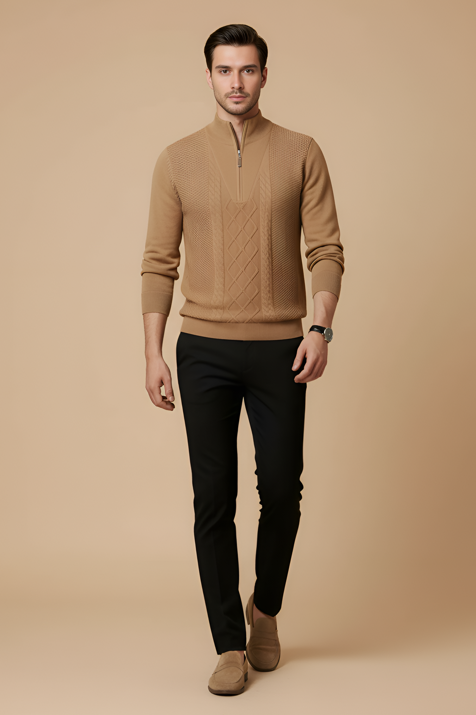 Soft Textured Zip Up
