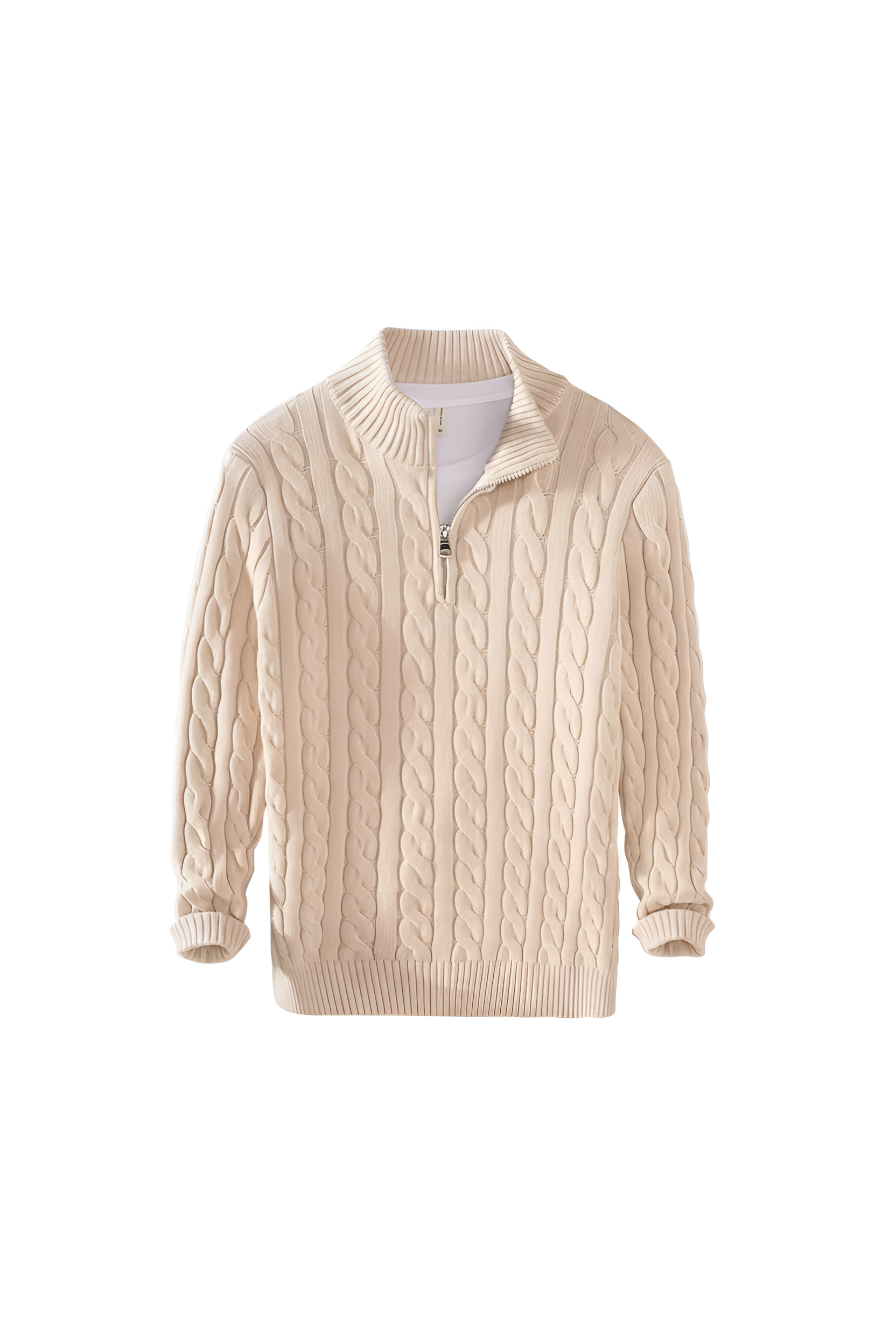 Savoy Cable Knit Quarter‑Zip