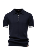 Savile Zip‑Neck Knit Polo