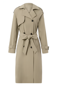 Classic Long Trench Coat with Belted Waist
