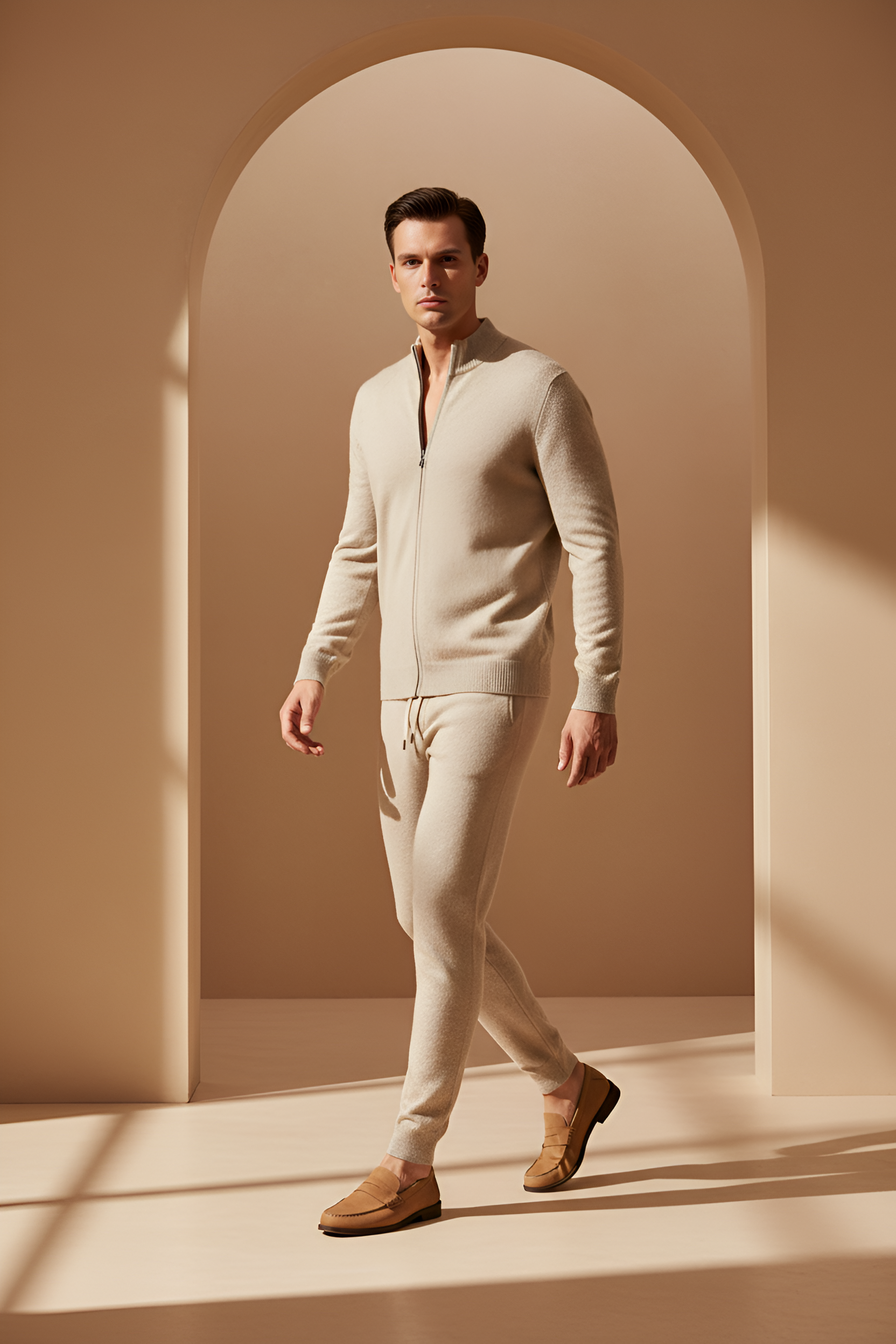 Savile Merino Zip‑Up Set