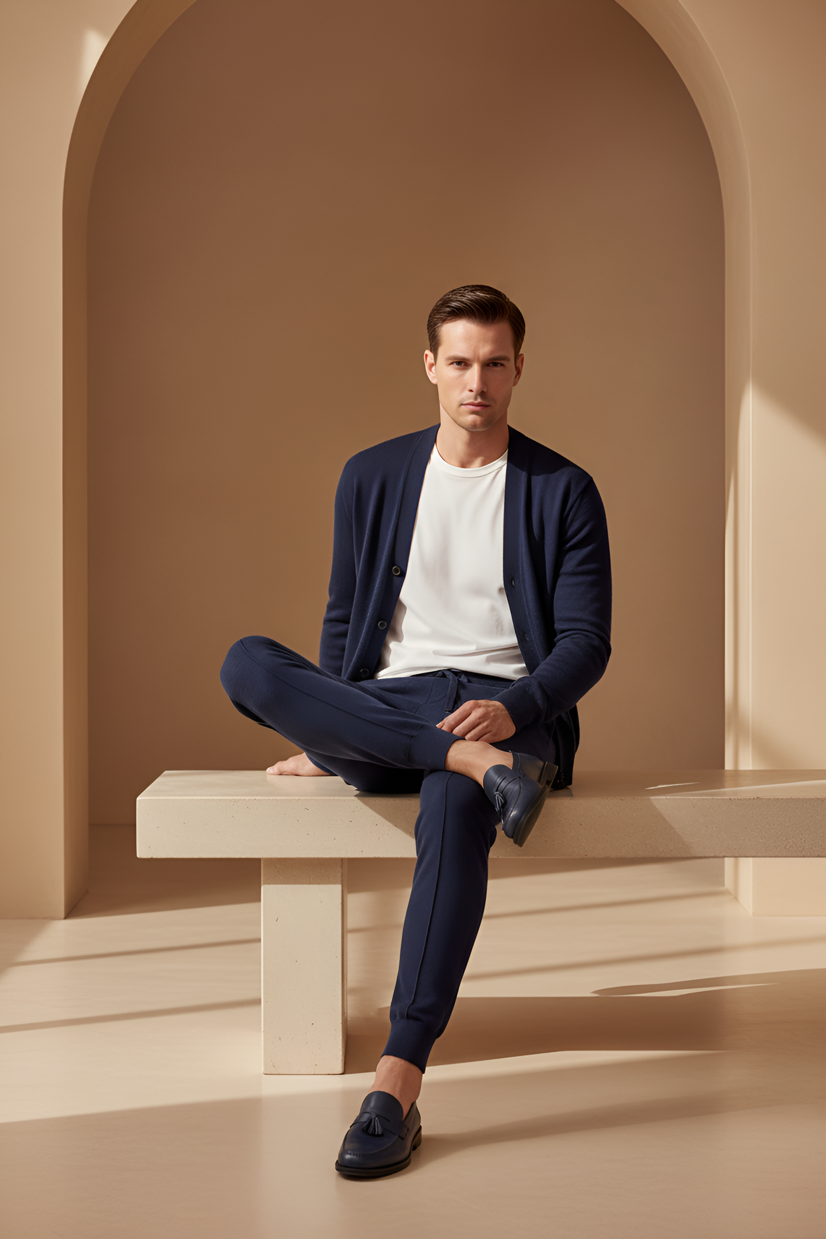 Savile Merino Zip‑Up Set