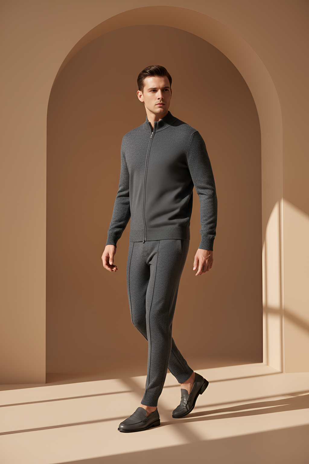 Savile Merino Zip‑Up Set