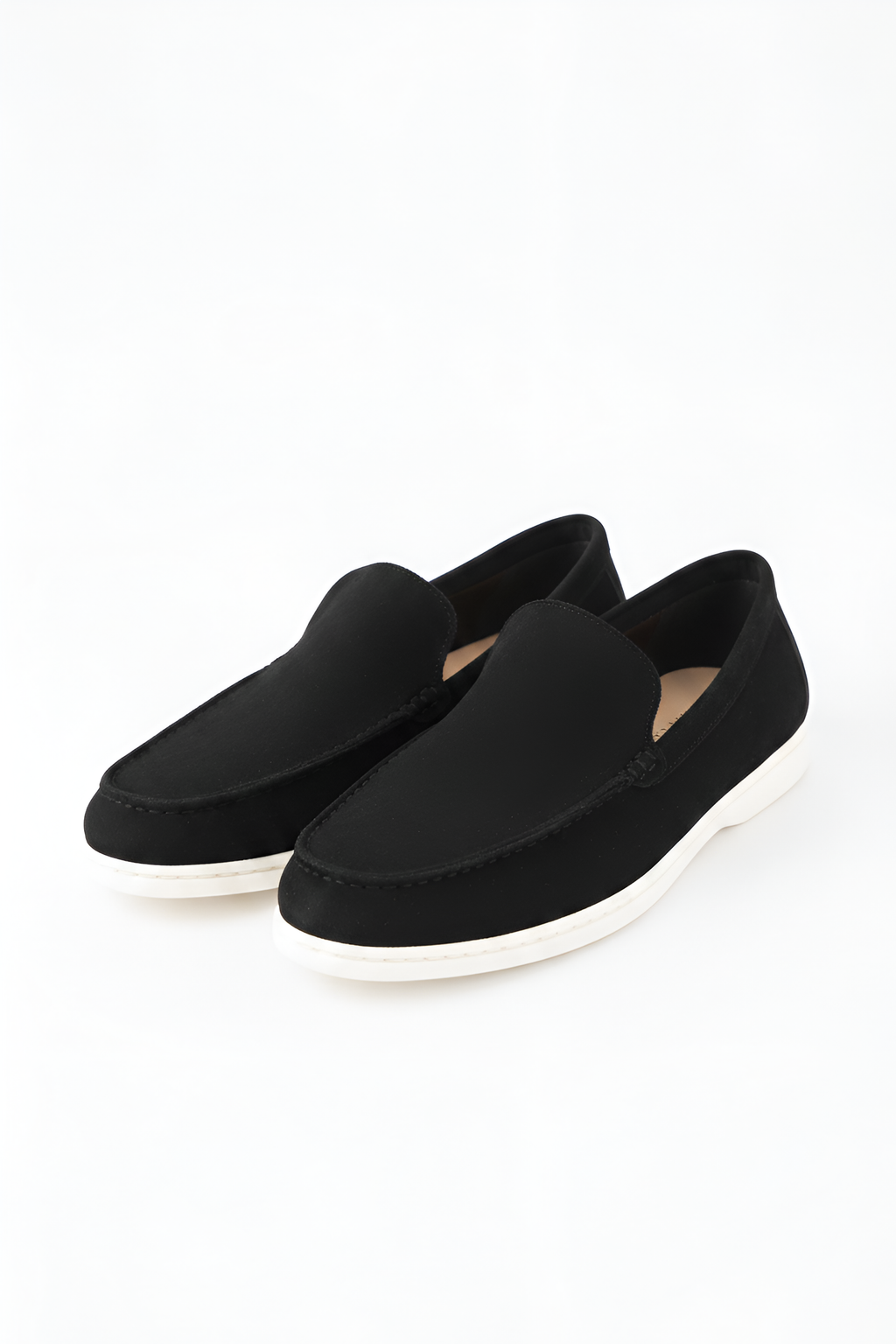 Black Suede Loafer Mules