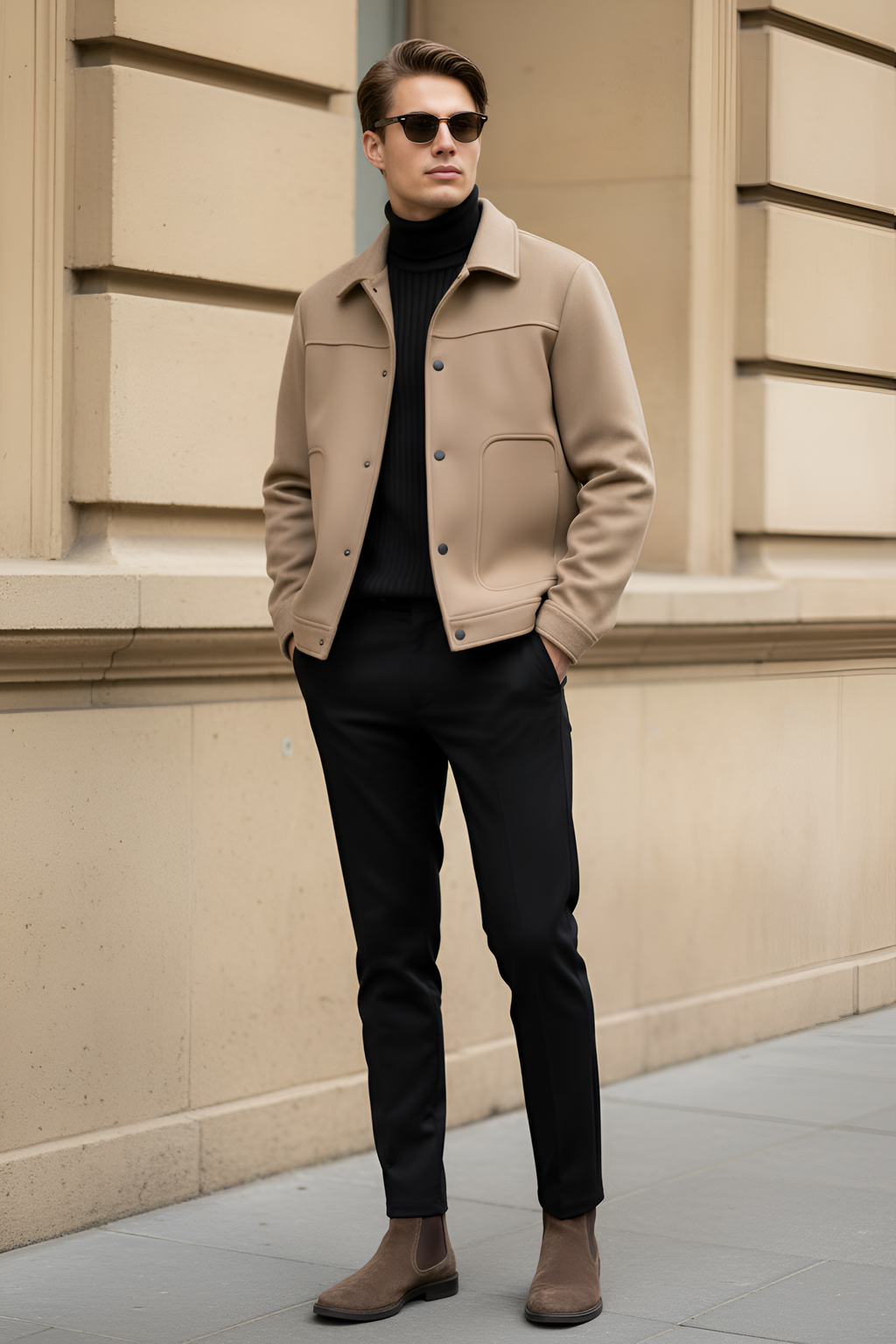 Oldmont Beige Wool Jacket
