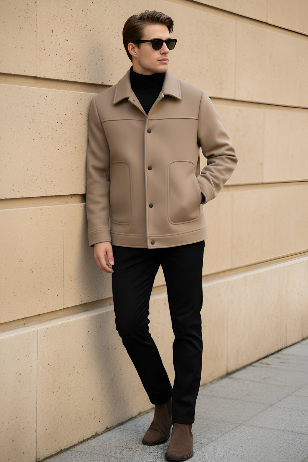 Oldmont Beige Wool Jacket