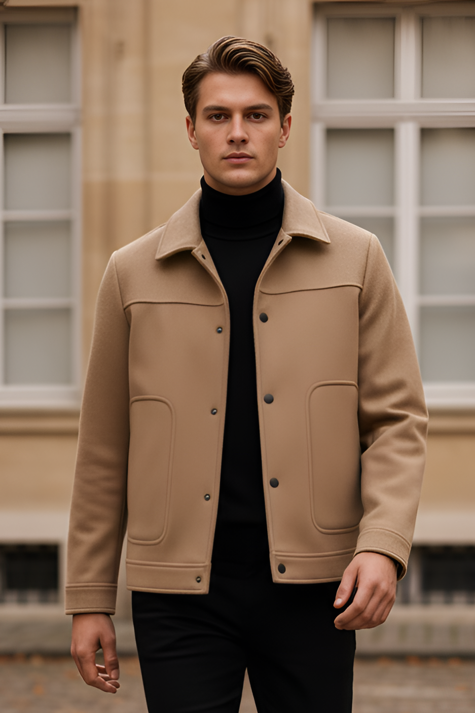 Oldmont Beige Wool Jacket