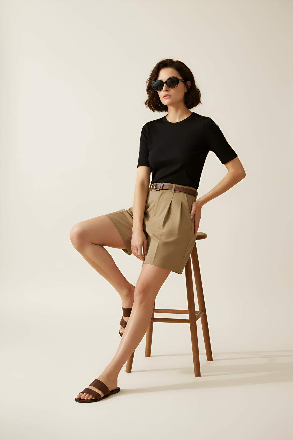 Pleated Tailored Shorts