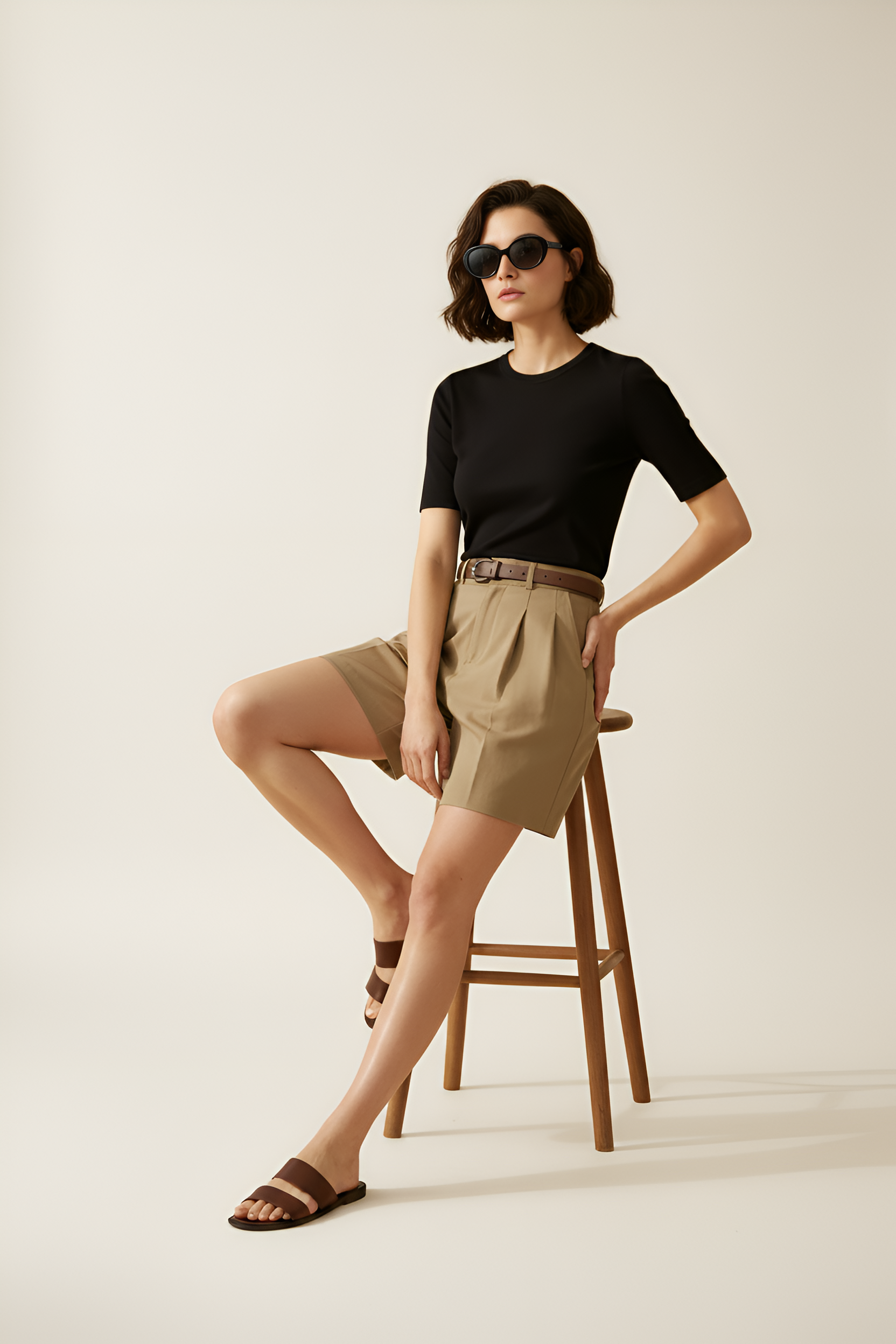 Pleated Tailored Shorts