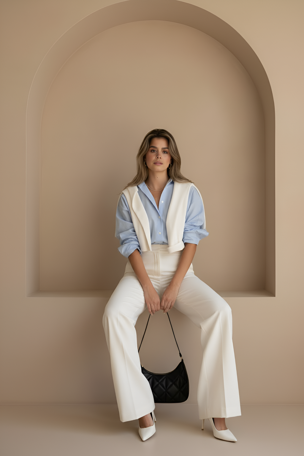 Noir Quilted Shoulder Bag