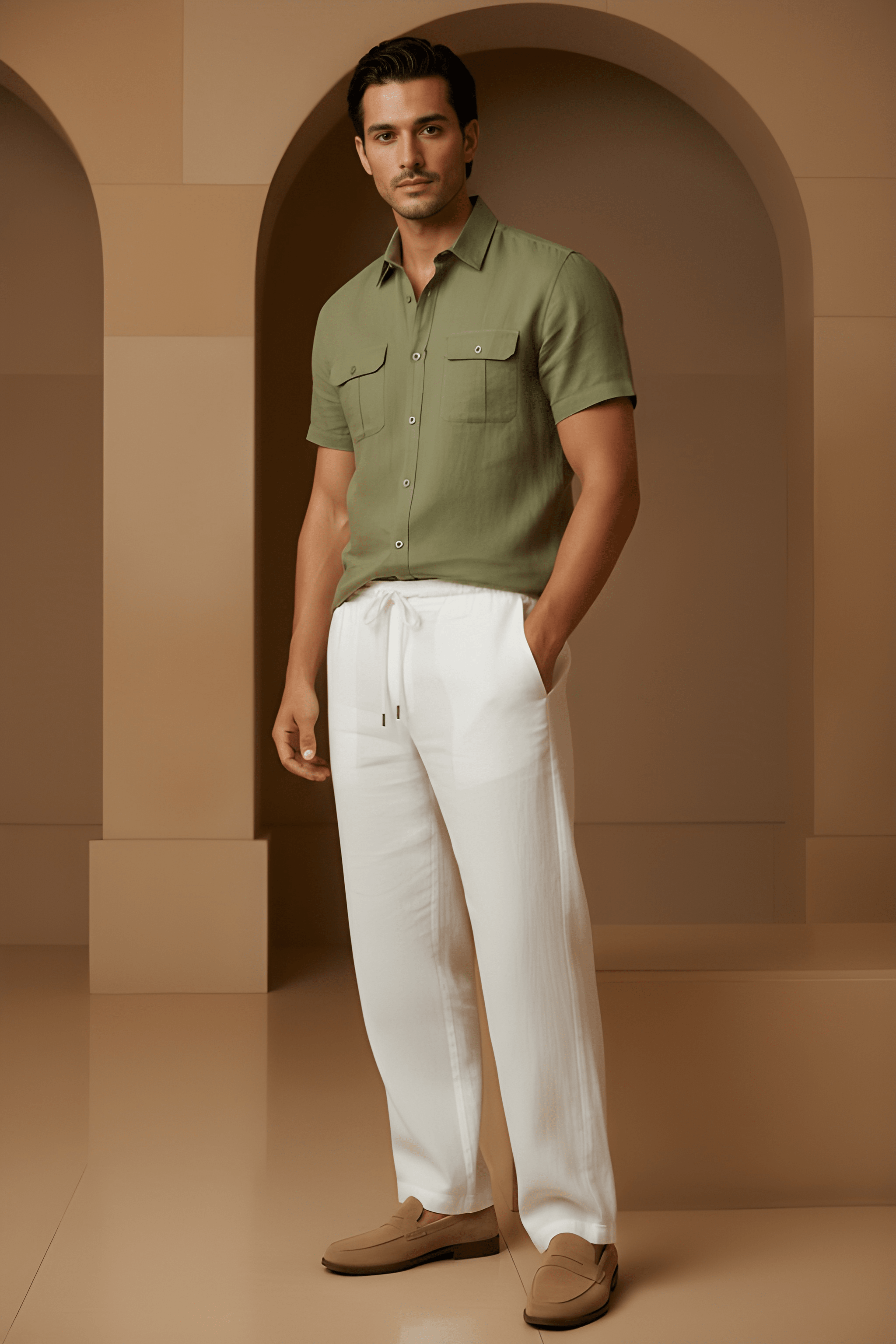 Wide Leg Linen Pants