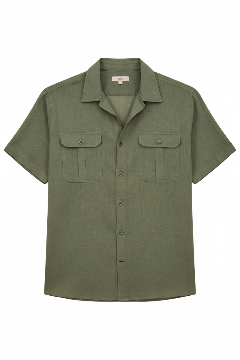 Savile Linen Short‑Sleeve Shirt