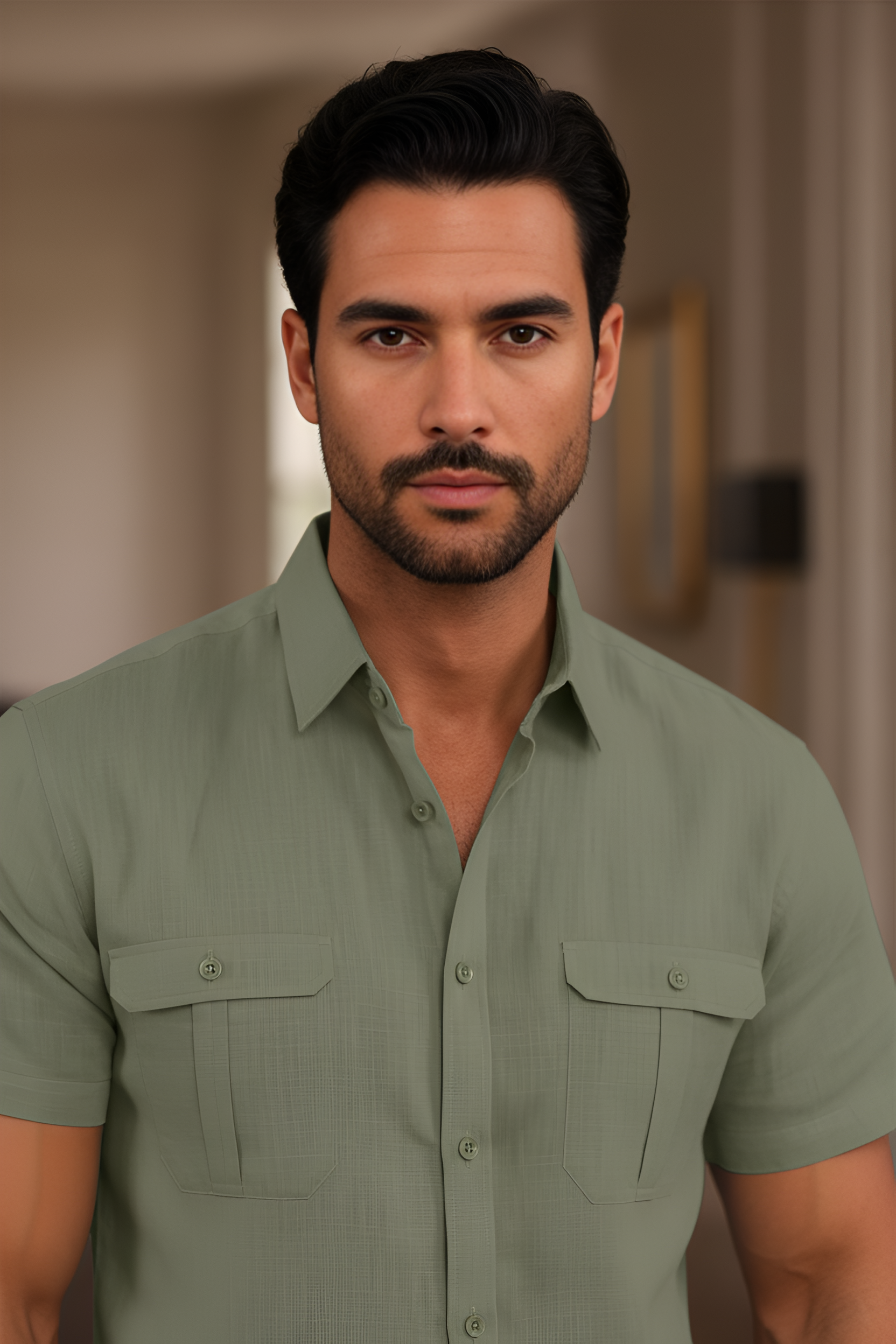 Savile Linen Short‑Sleeve Shirt