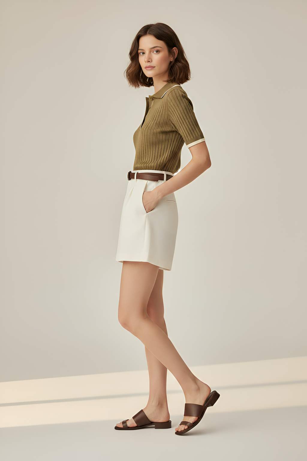 Pleated Tailored Shorts