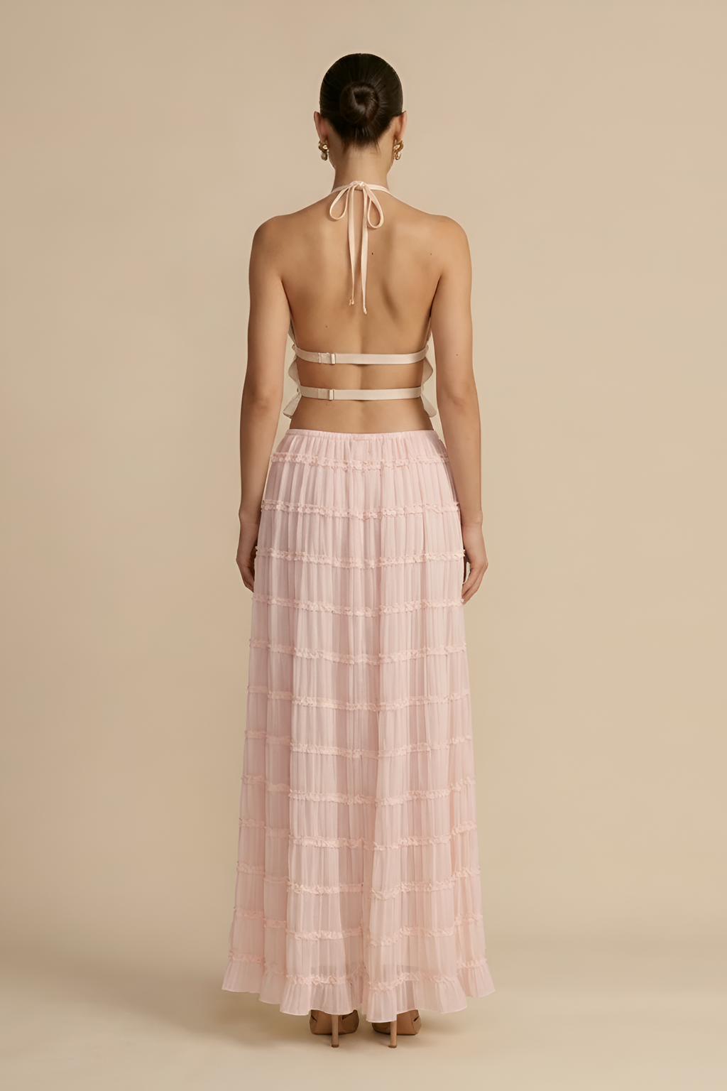Soft‑Draped Halter Skirt Set