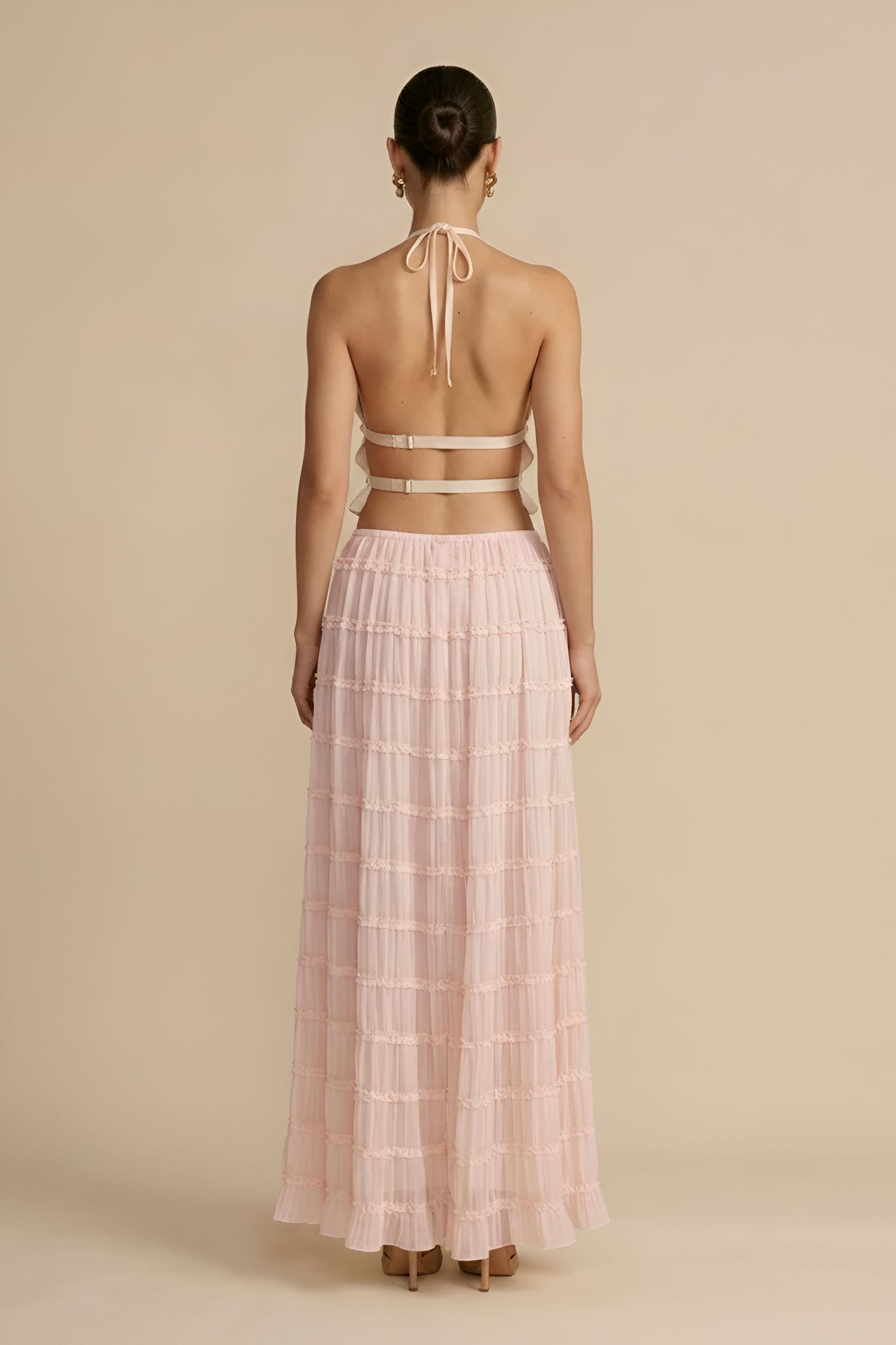 Soft‑Draped Halter Skirt Set