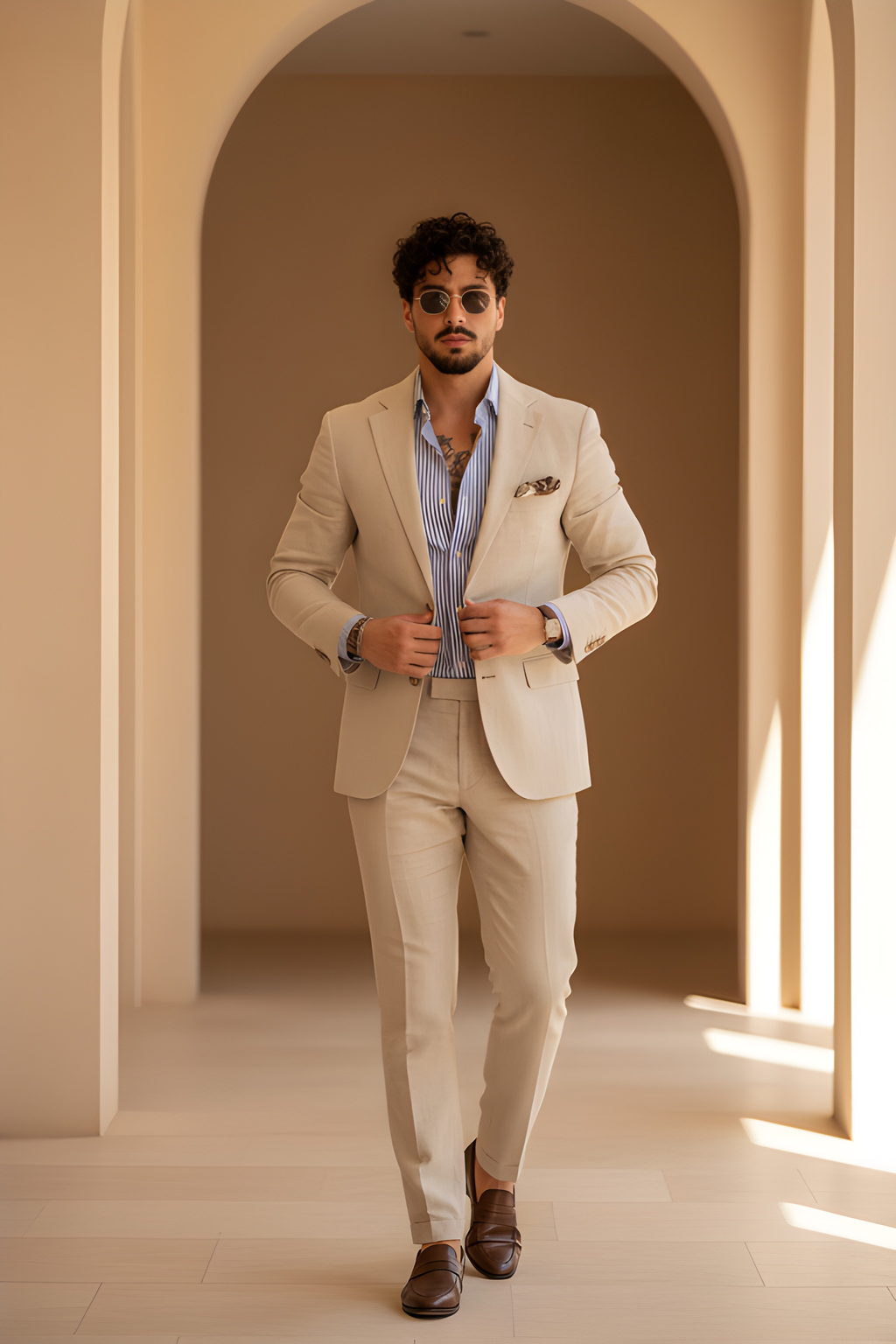 Savile Stone Two‑Piece Suit