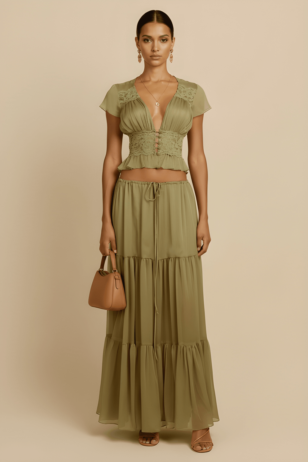 Soft‑Drape Lace Co‑Ord Set