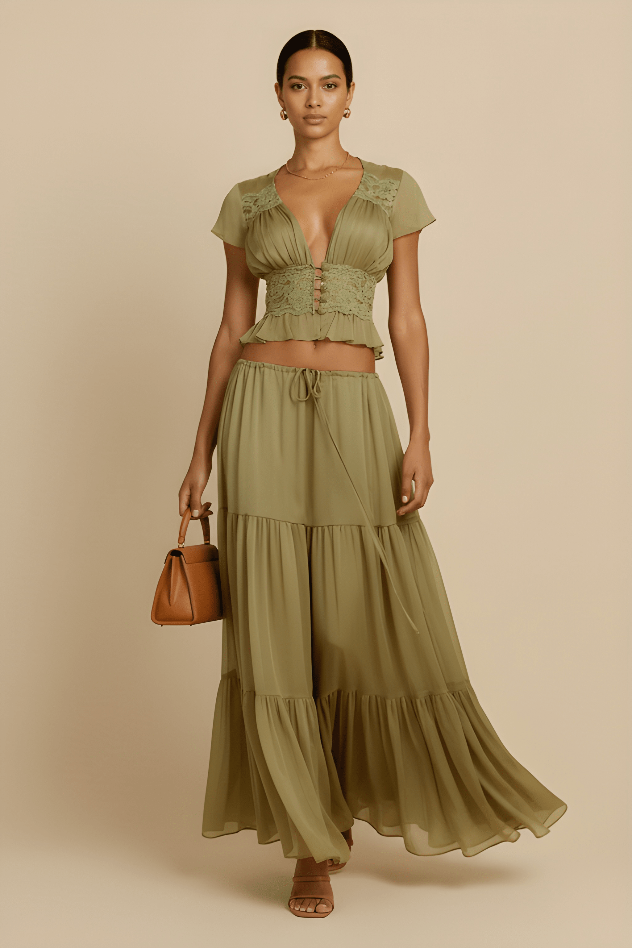 Soft‑Drape Lace Co‑Ord Set