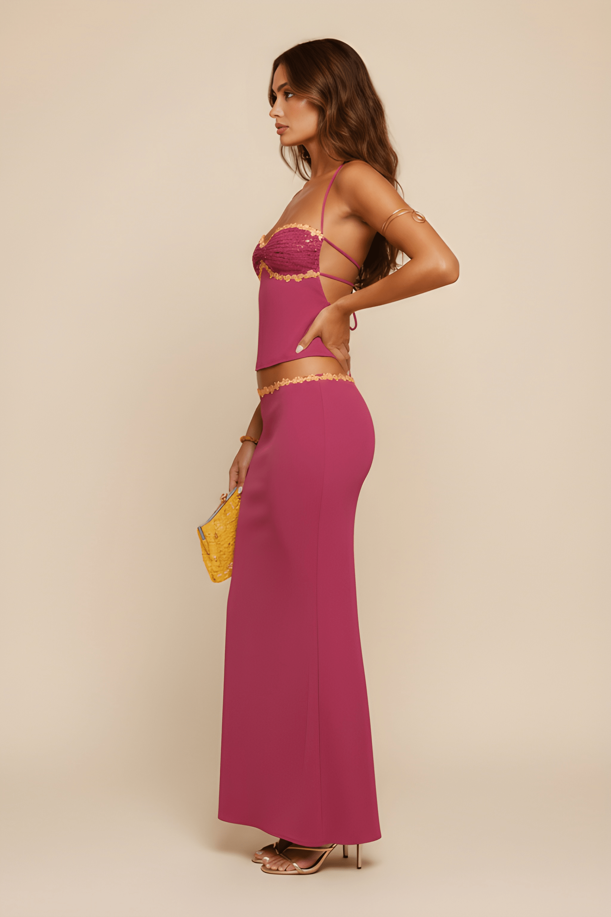 Refined Sequin Trim Co‑Ord