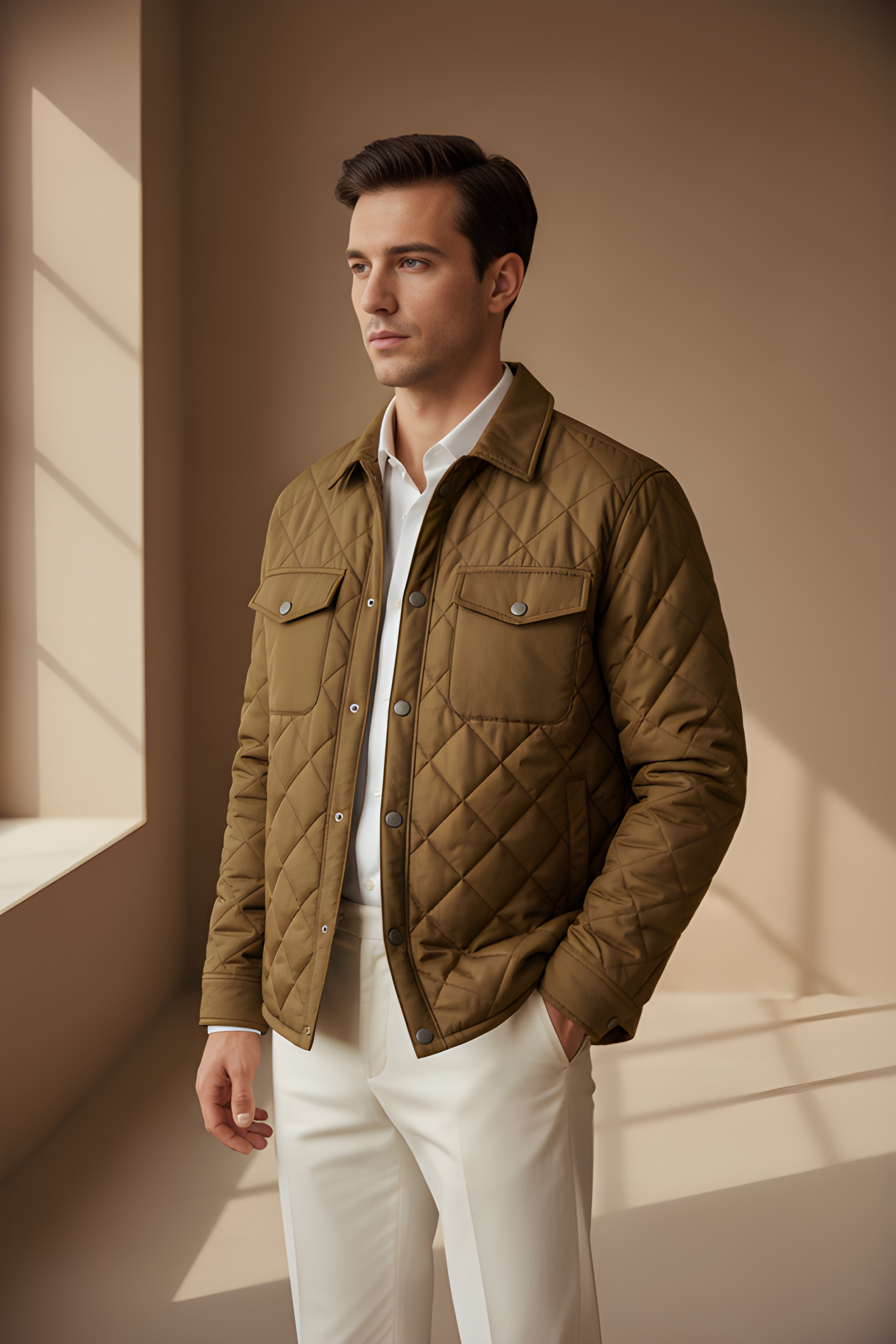 Savile Stone Quilted Jacket
