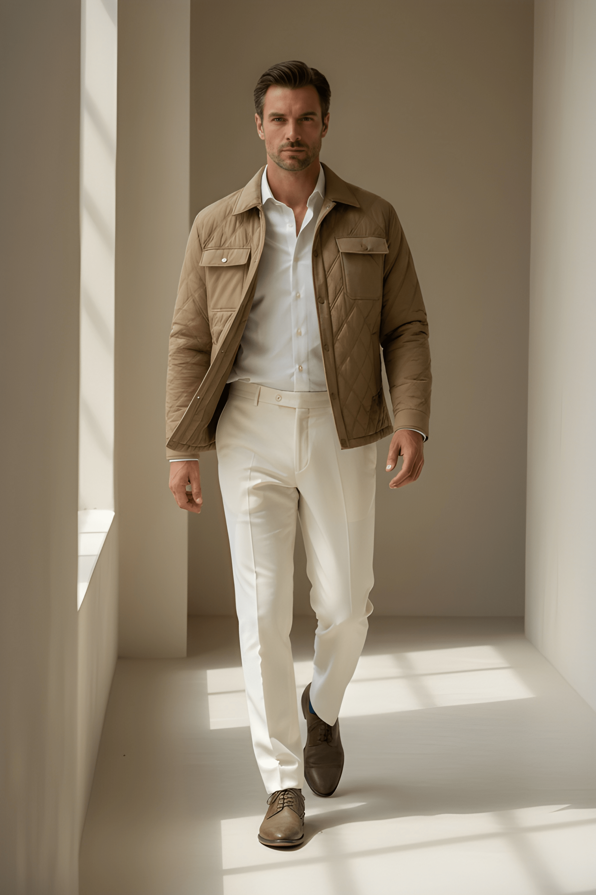 Savile Stone Quilted Jacket