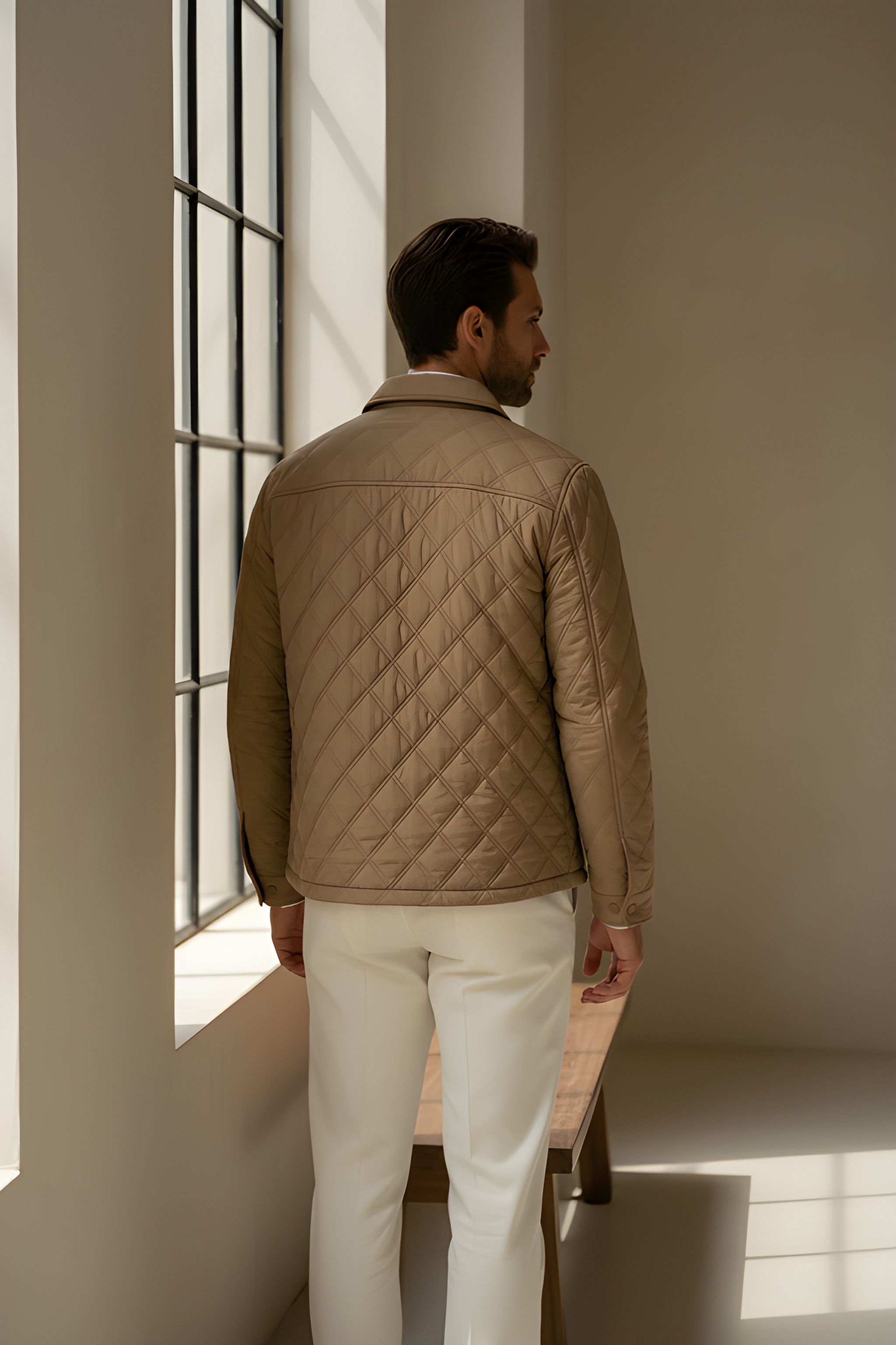Savile Stone Quilted Jacket