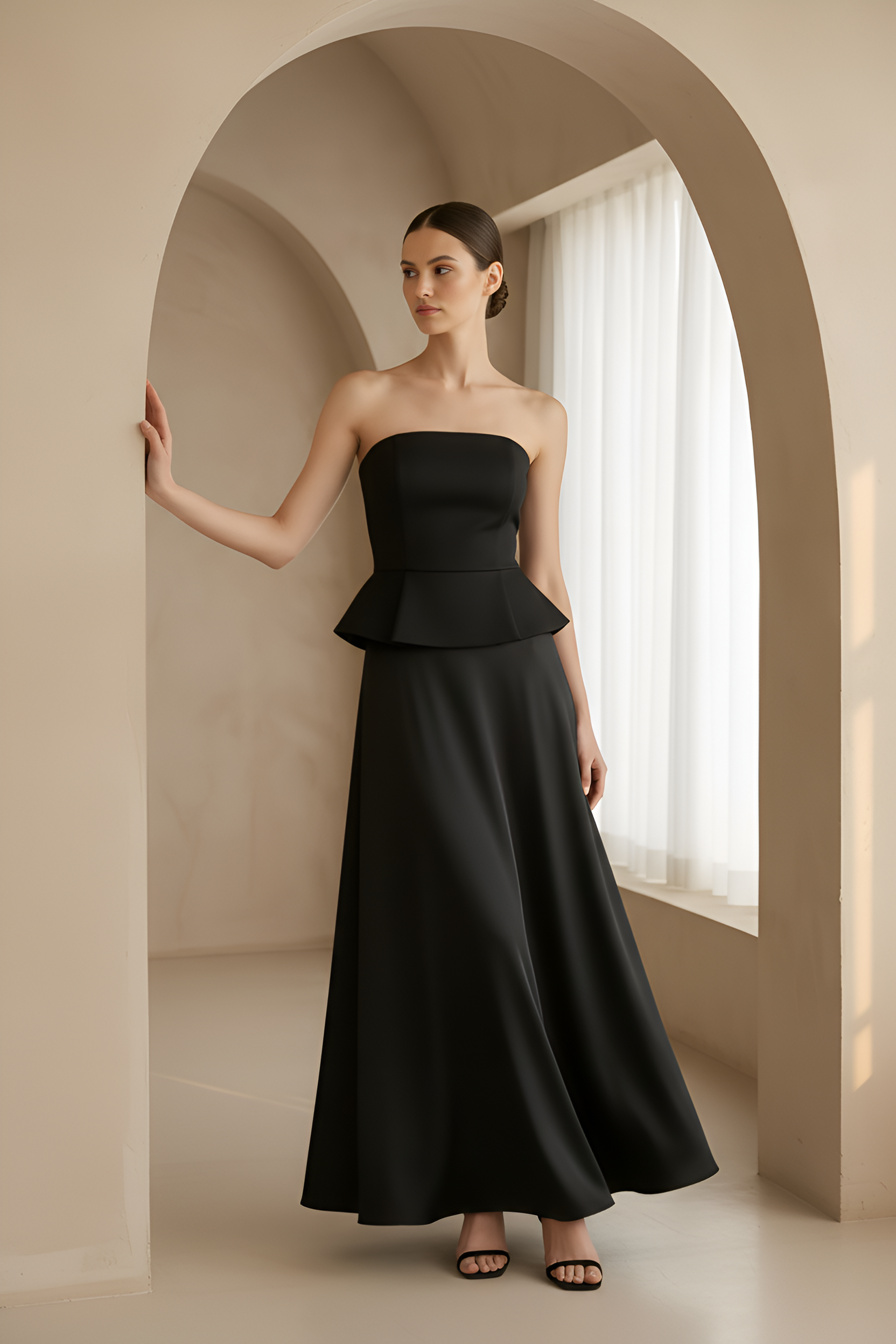 Full Satin Midi Skirt