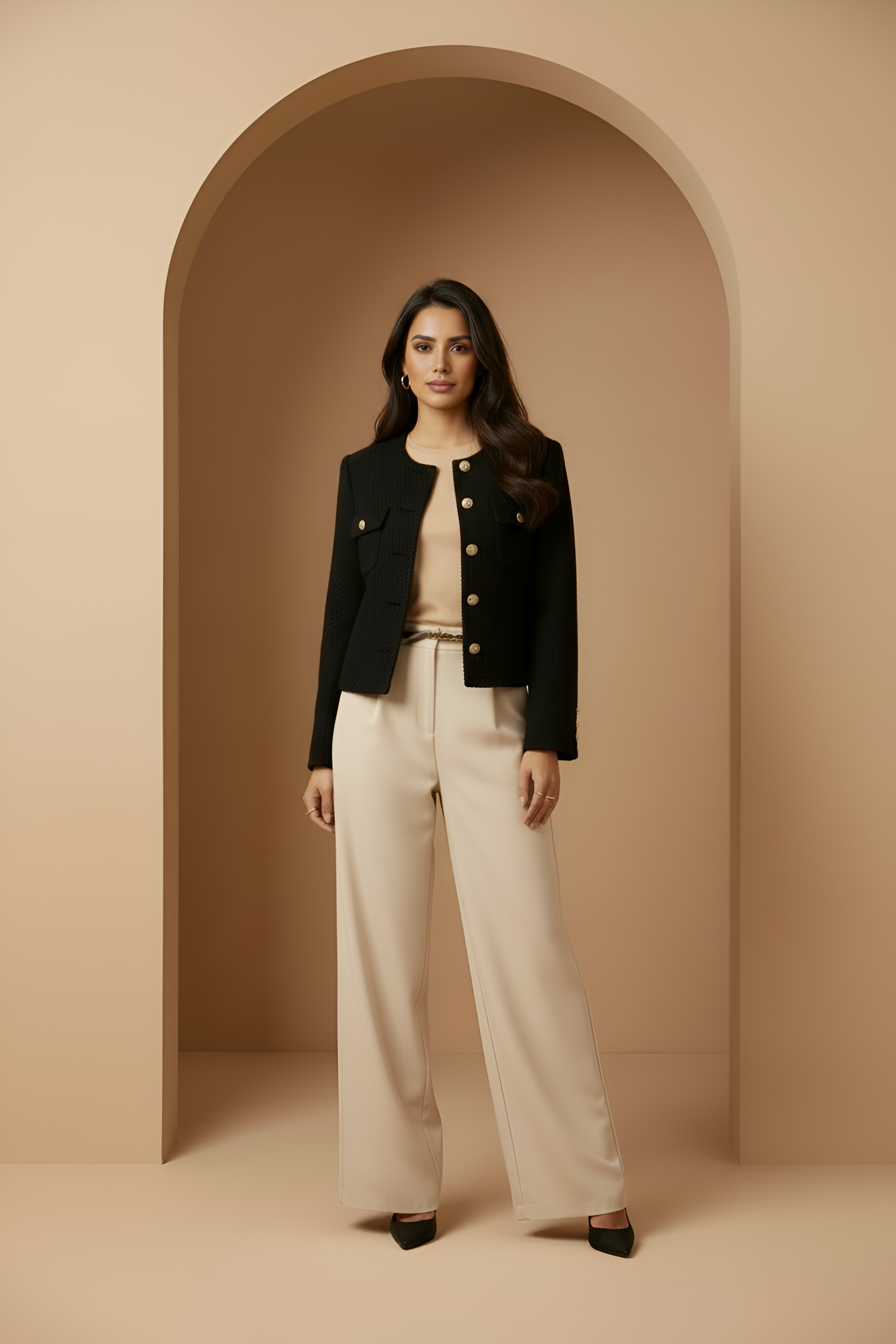 Wide‑Leg Tailored Trousers