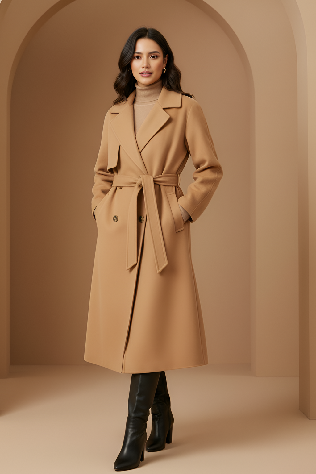 Khakhi Wrap Trench Coat
